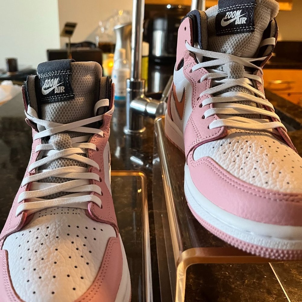 AIR JORDAN WOMEN'S JORDAN 1 HIGH ZOOM 'Pink Glaze' BRAND NEW!!! - Picture 4 of 11